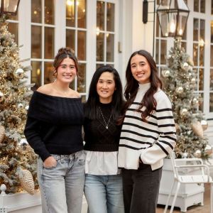 Family photo at Cake Bake shop in Carmel