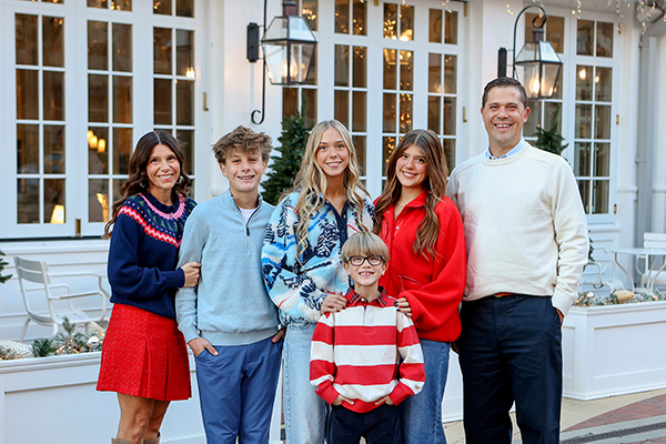 Family portraits at Christmas in Carmel, Indiana