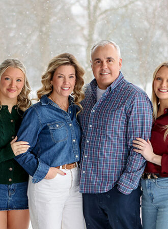 Family portraits at Christmas in Carmel, Indiana