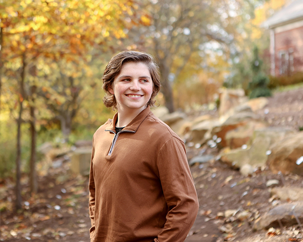 senior portrait coxhall gardens boy in fall