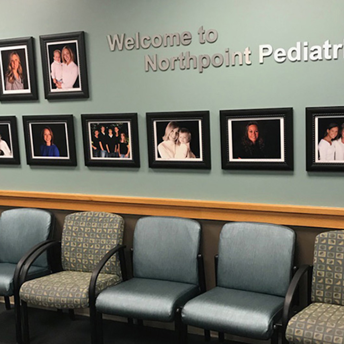 Portrait display at Northpoint Pediatrics