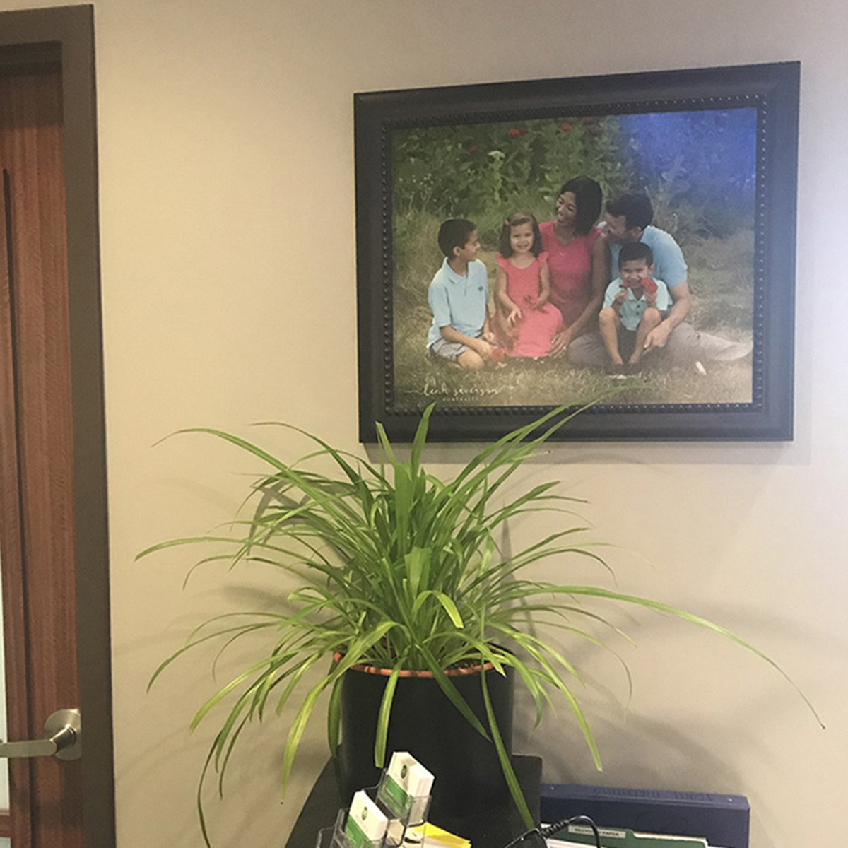 Portrait display at local business